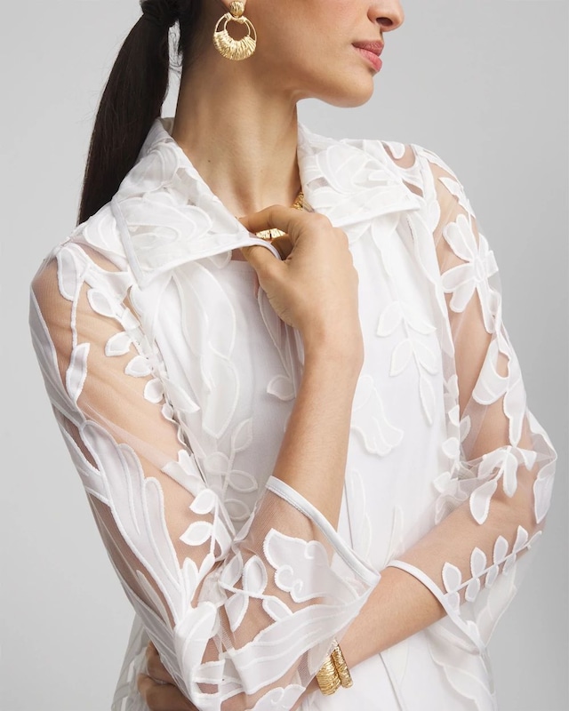 Travelers Collection Mesh Applique Jacket - image 4